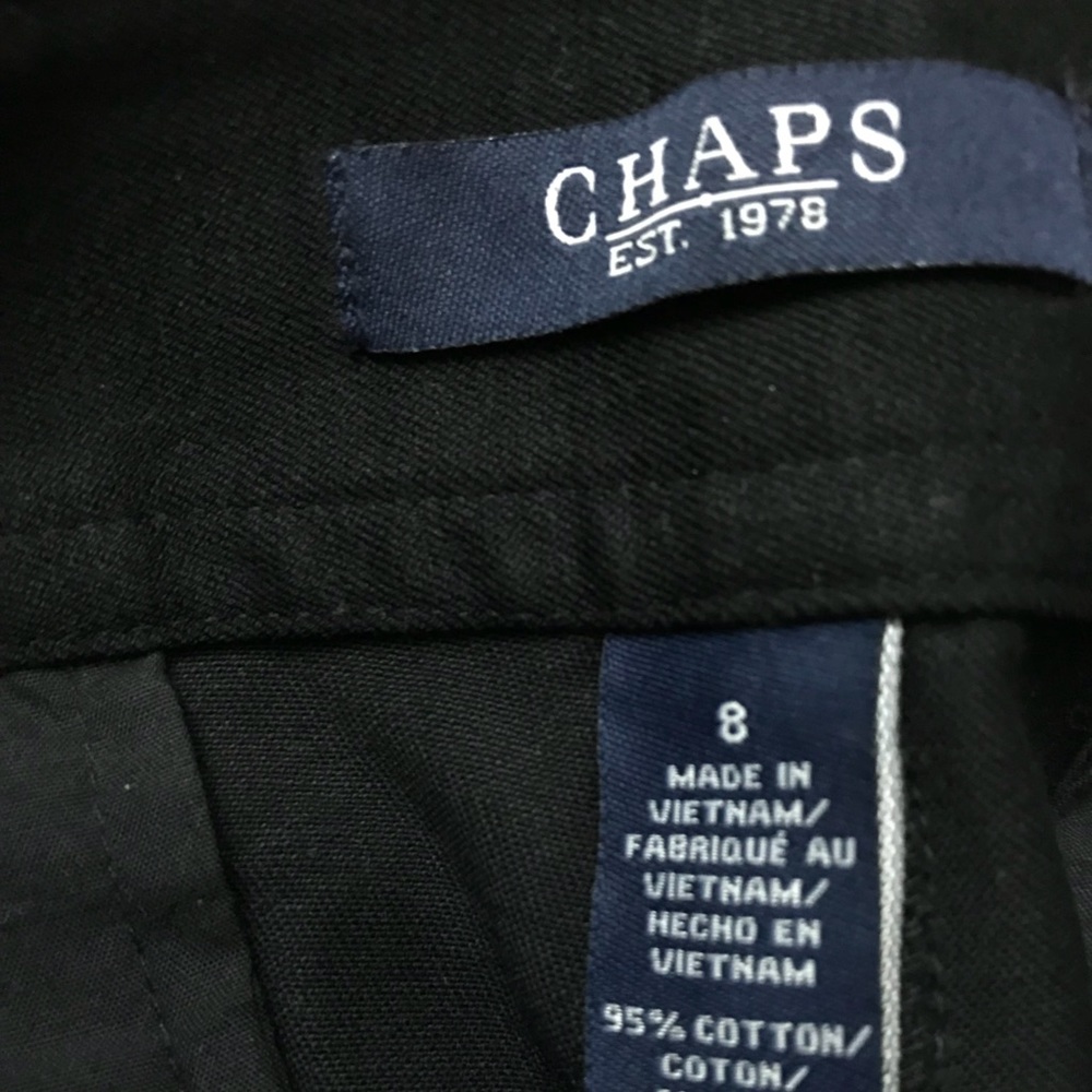 Chaps size 8 black pants - Picture 3 of 3